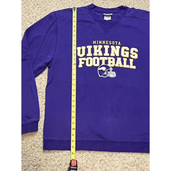 Minnesota Vikings Vintage Reebok Purple Crewneck Sweatshirt Size Medium Worn VTG - Picture 5 of 6